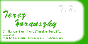 terez horanszky business card